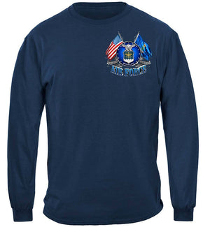 More Picture, Double Flag Air Force Eagle Premium Hooded Sweat Shirt