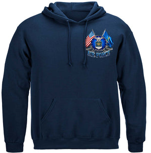 More Picture, Double Flag Air Force Eagle Premium Hooded Sweat Shirt
