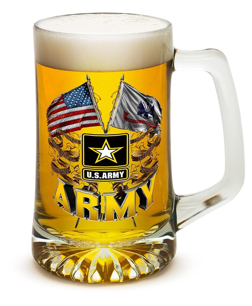 Army Double Flag US Army 25oz Tankard Glass Set