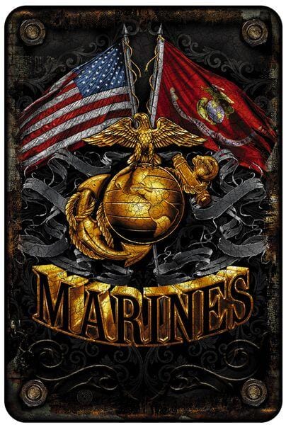 USMC Marine Corps Aluminium Sign Decor