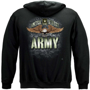 More Picture, Army Large Eagle Premium Hooded Sweat Shirt
