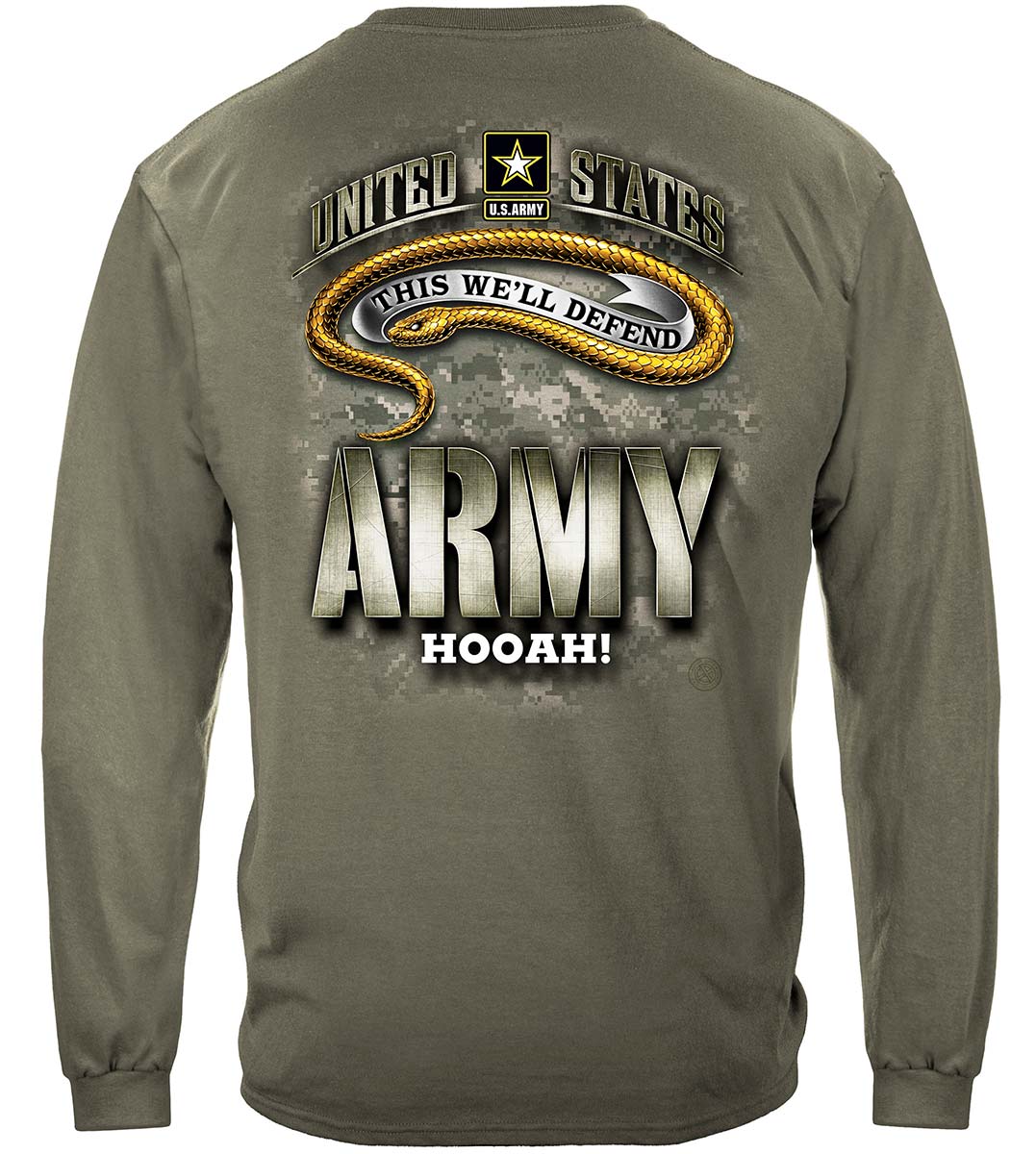 Army Strong Camo Snake Premium Hooded Sweat Shirt