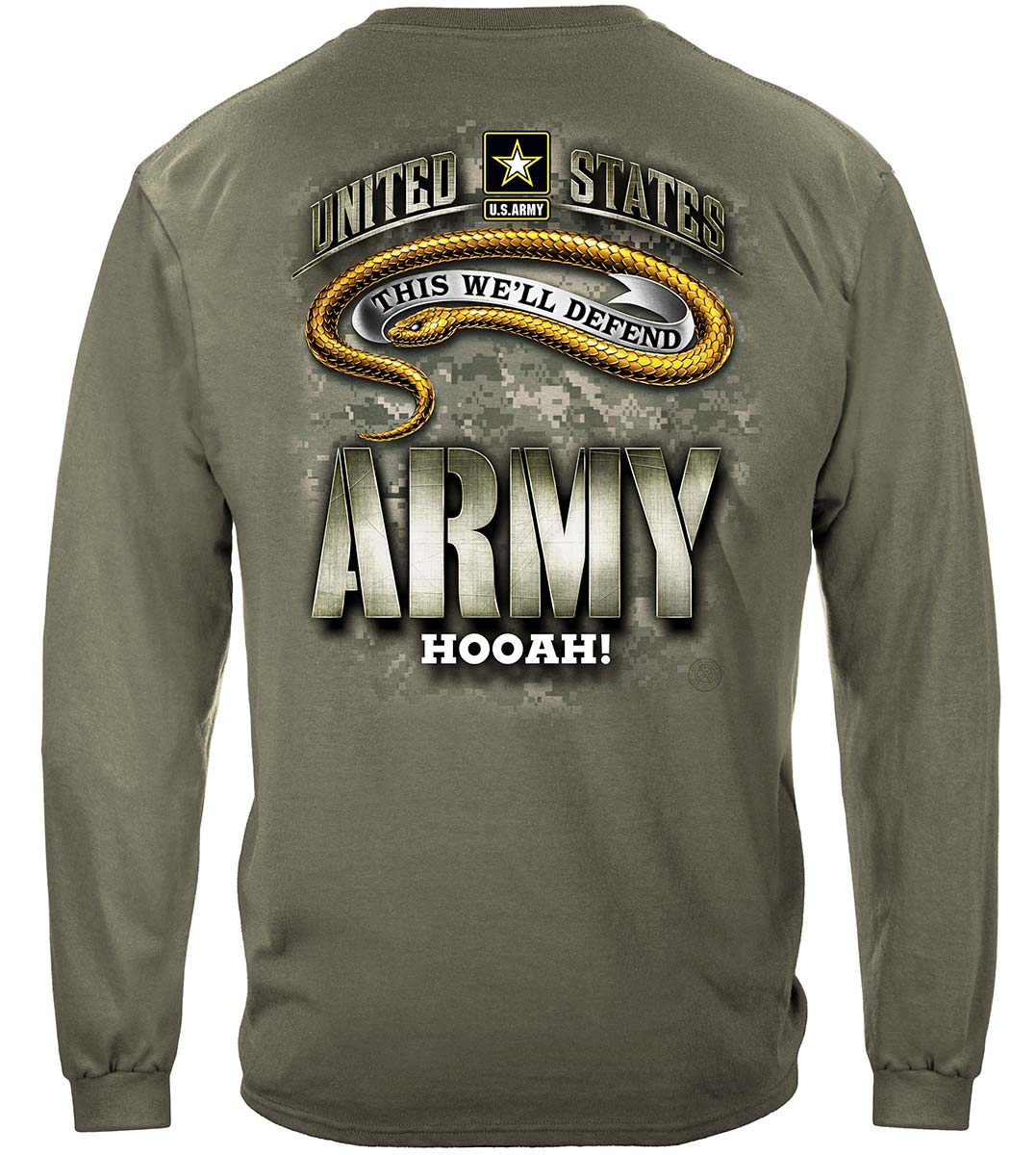 Army Strong Camo Snake Premium Long Sleeves