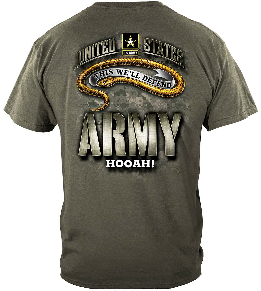 Army Strong Camo Snake Premium T-Shirt