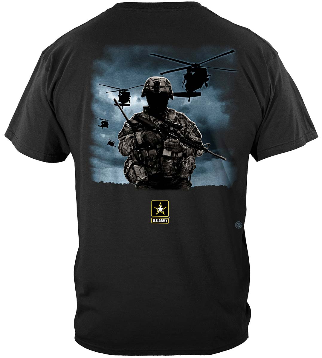 Army Strong Helicopter Solider Premium T-Shirt