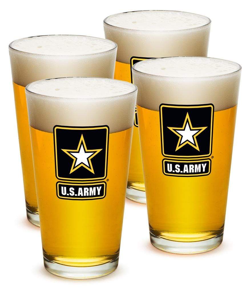 Army Star Logo 16oz Pint Glass Glass Set