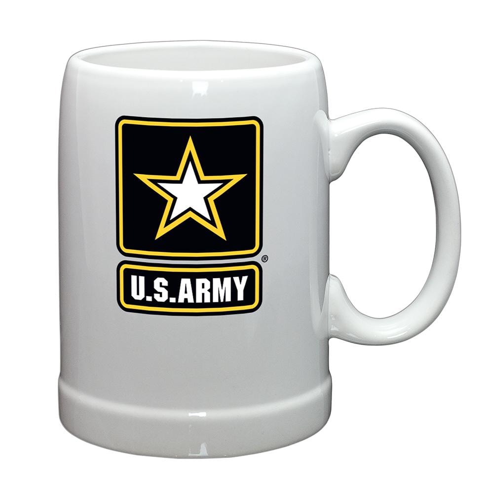 US Army Star Logo Stoneware White Coffee Mug Gift Set