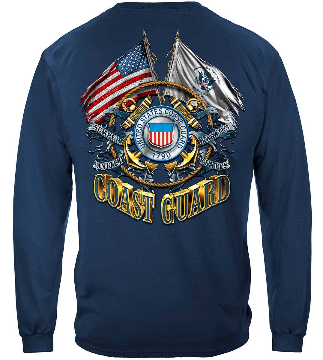 Double Flag Coast Guard Premium T-Shirt