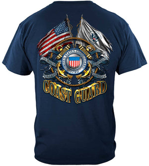 More Picture, Double Flag Coast Guard Premium T-Shirt