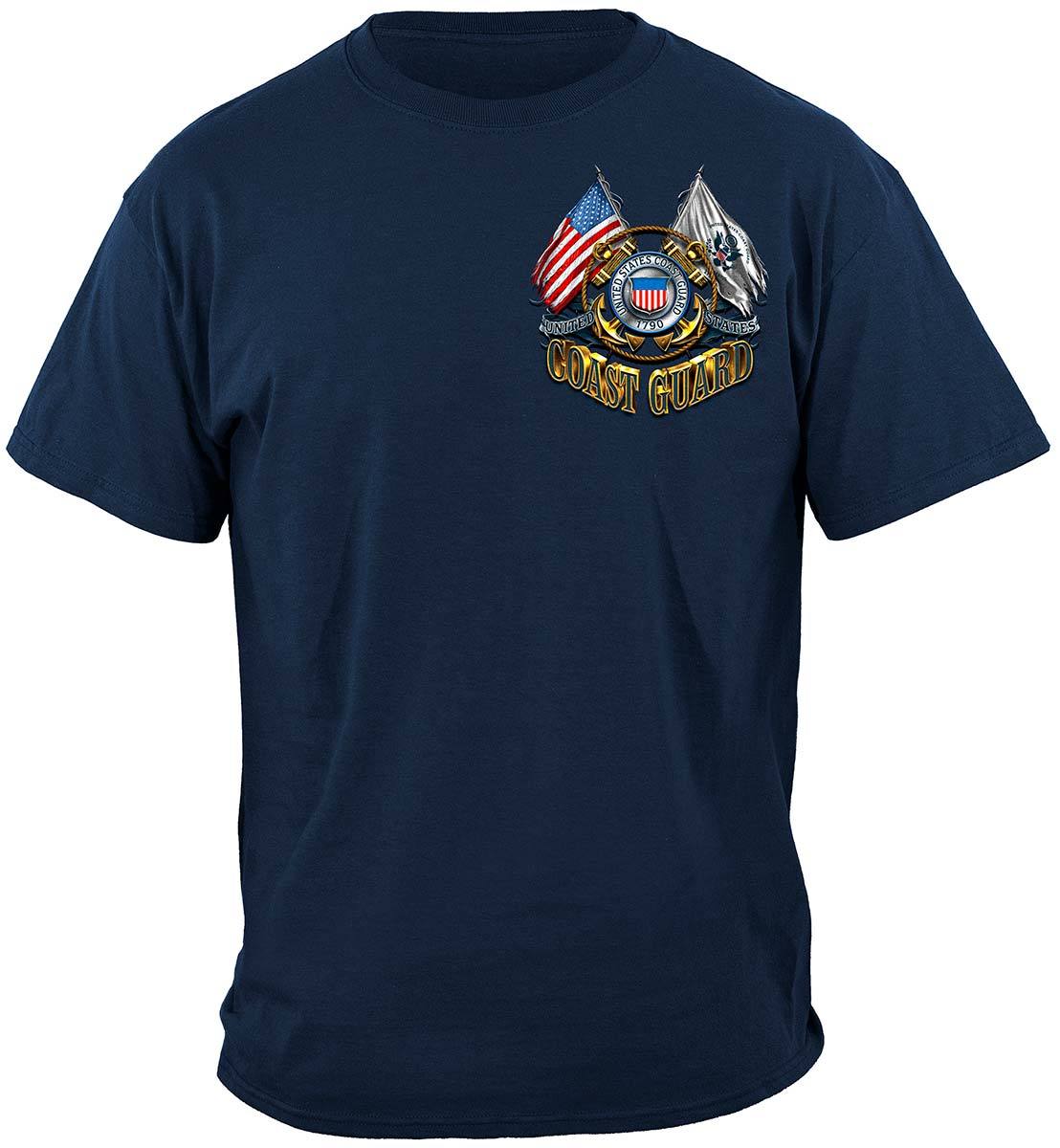 Double Flag Coast Guard Premium Long Sleeves