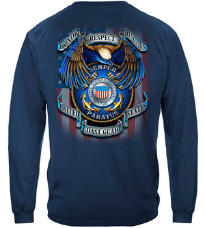 More Picture, True Heroes Coast Guard Premium Hooded Sweat Shirt