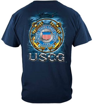 More Picture, USCG Coast Guard Premium T-Shirt