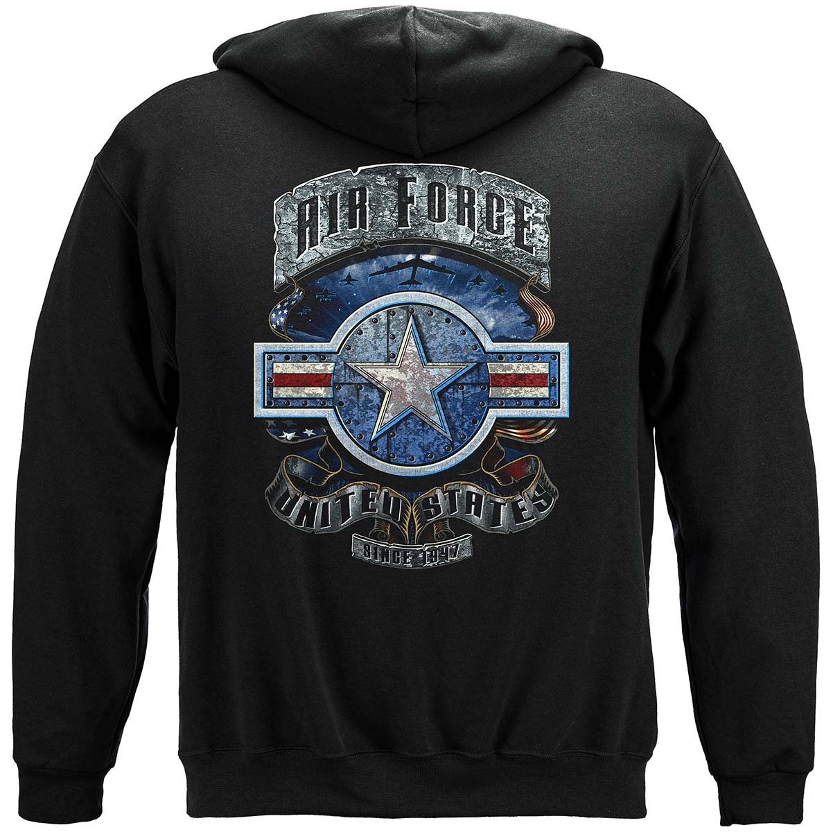 Air Force In Stone One Star Premium Hooded Sweat Shirt