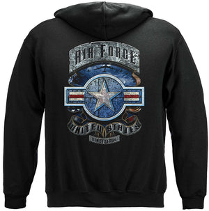 More Picture, Air Force In Stone One Star Premium Hooded Sweat Shirt