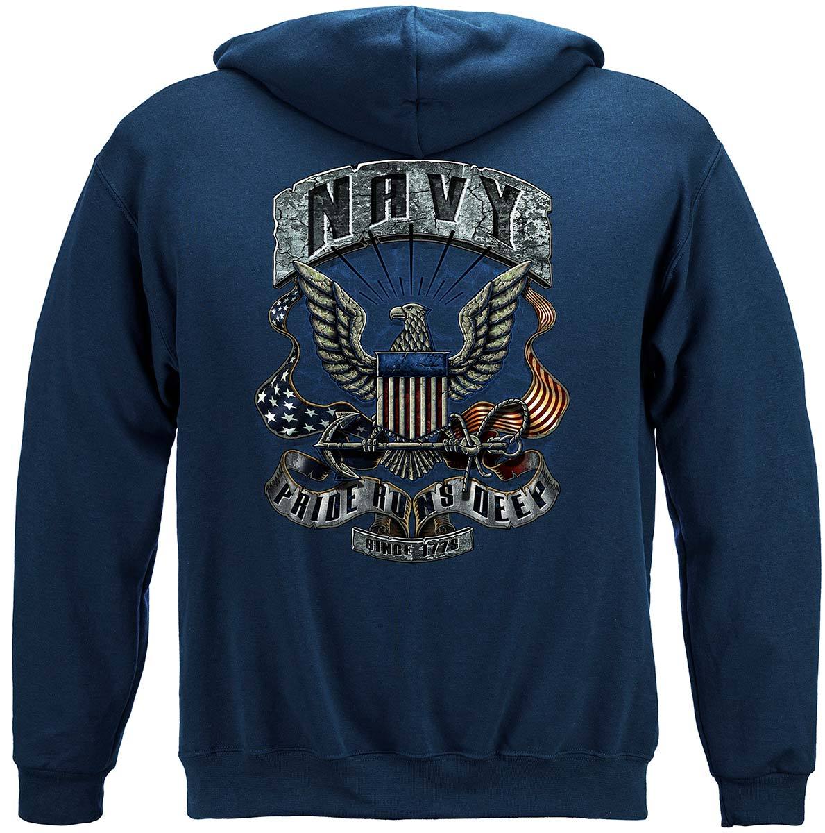 Navy Eagle In Stone Premium Long Sleeves