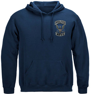 More Picture, Navy Eagle In Stone Premium Hooded Sweat Shirt