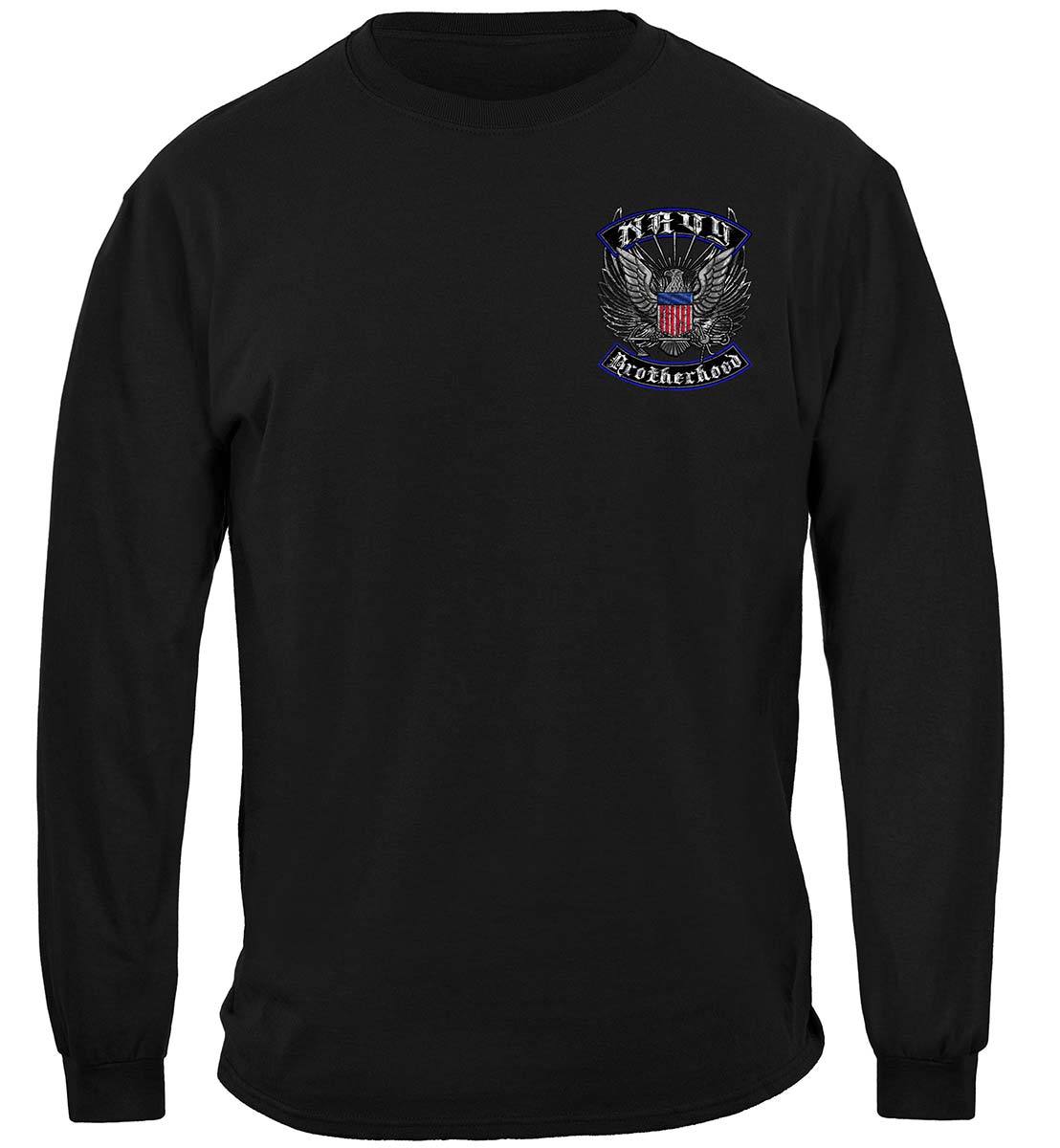 Us Navy Steel Wings Biker Rocker Silver Foil Premium Hooded Sweat Shirt