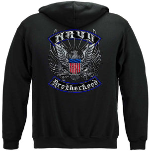 More Picture, Us Navy Steel Wings Biker Rocker Silver Foil Premium Hooded Sweat Shirt