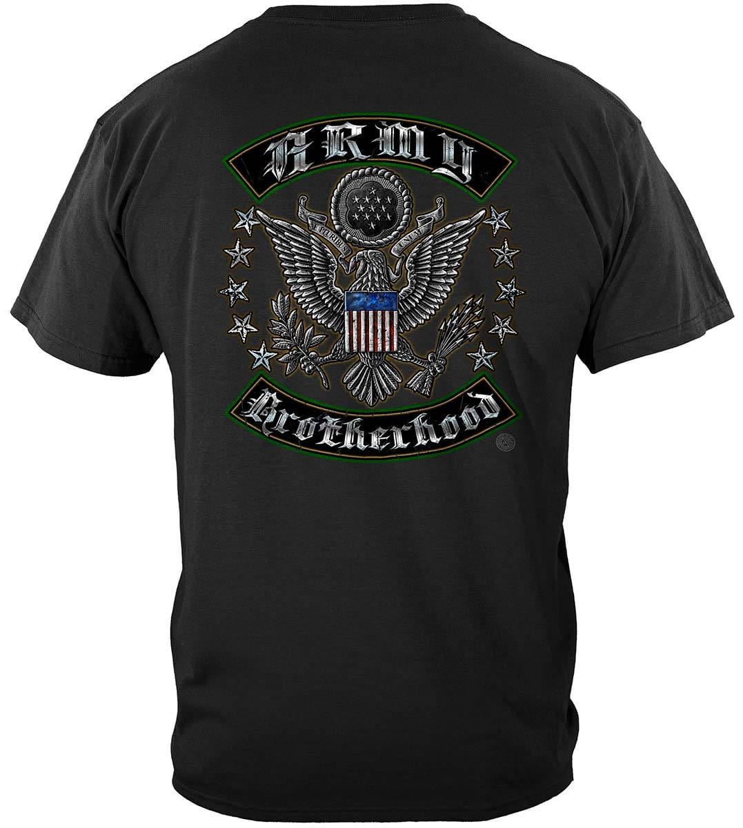 US Army Silver Stars Biker Rockers Silver Foil Premium T-Shirt