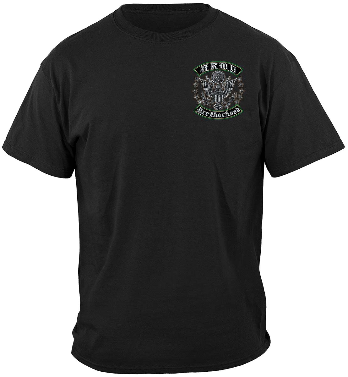US Army Silver Stars Biker Rockers Silver Foil Premium T-Shirt