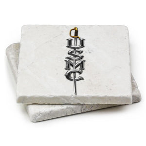 More Picture, USMC Sword Coaster Ivory