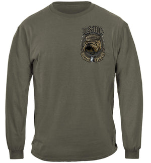 More Picture, USMC Bull Dog Crossed Swords Premium T-Shirt