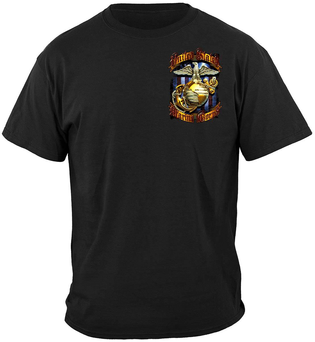 USMC Pride Honor Tradition Marine Corps Foil Premium Hooded Sweat Shirt