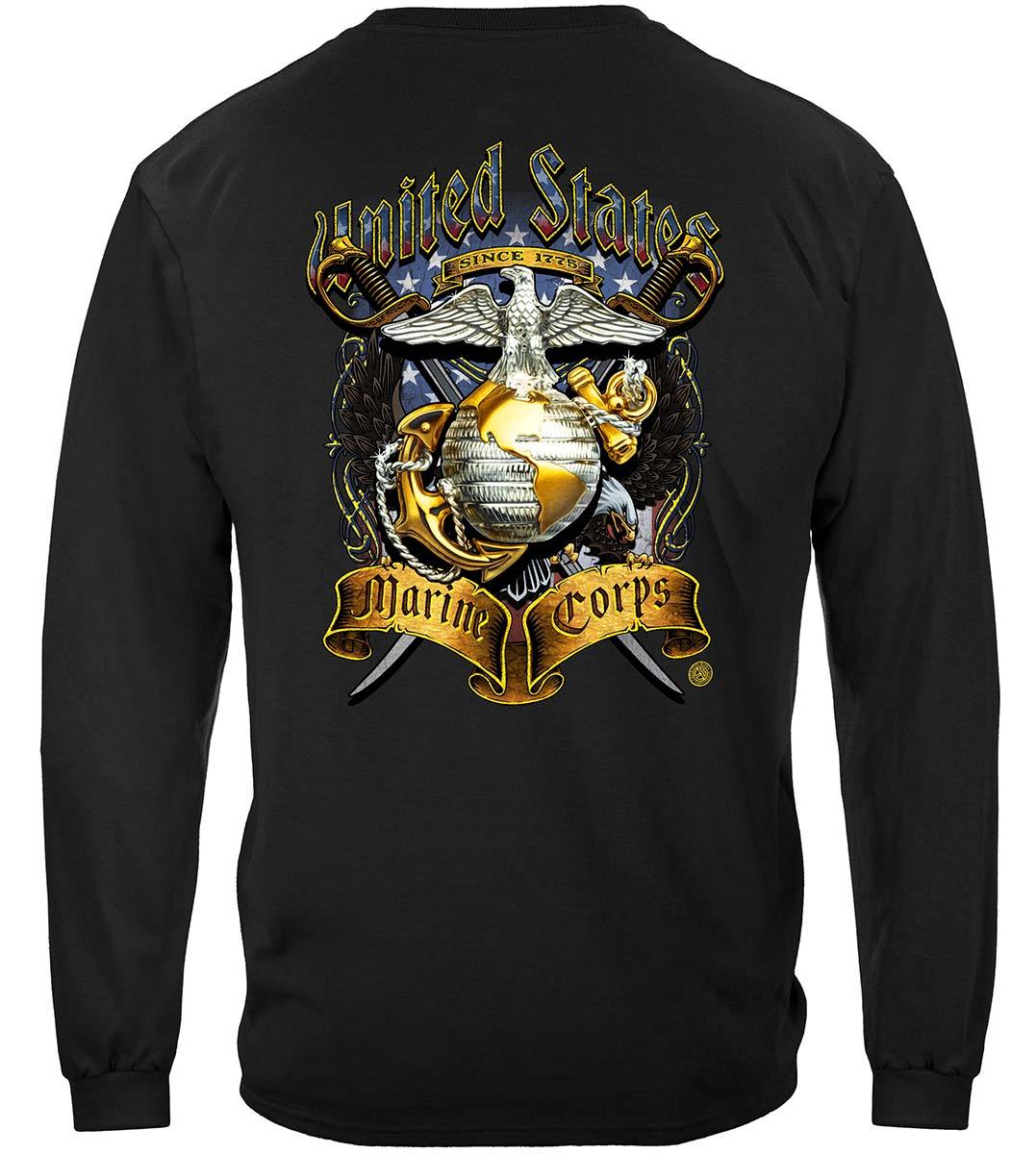 USMC Crossed Swords Foil Premium Long Sleeves