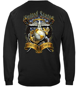 More Picture, USMC Crossed Swords Foil Premium Long Sleeves