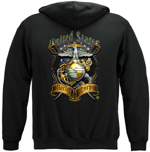 More Picture, USMC Crossed Swords Foil Premium Long Sleeves