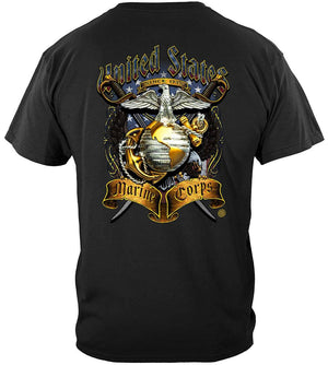 More Picture, USMC Crossed Swords Foil Premium Long Sleeves
