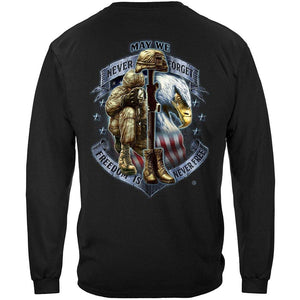 More Picture, Freedom Is Never Free Premium Men's Hooded Sweat Shirt
