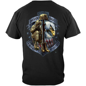 More Picture, Freedom Is Never Free Premium Men's Hooded Sweat Shirt