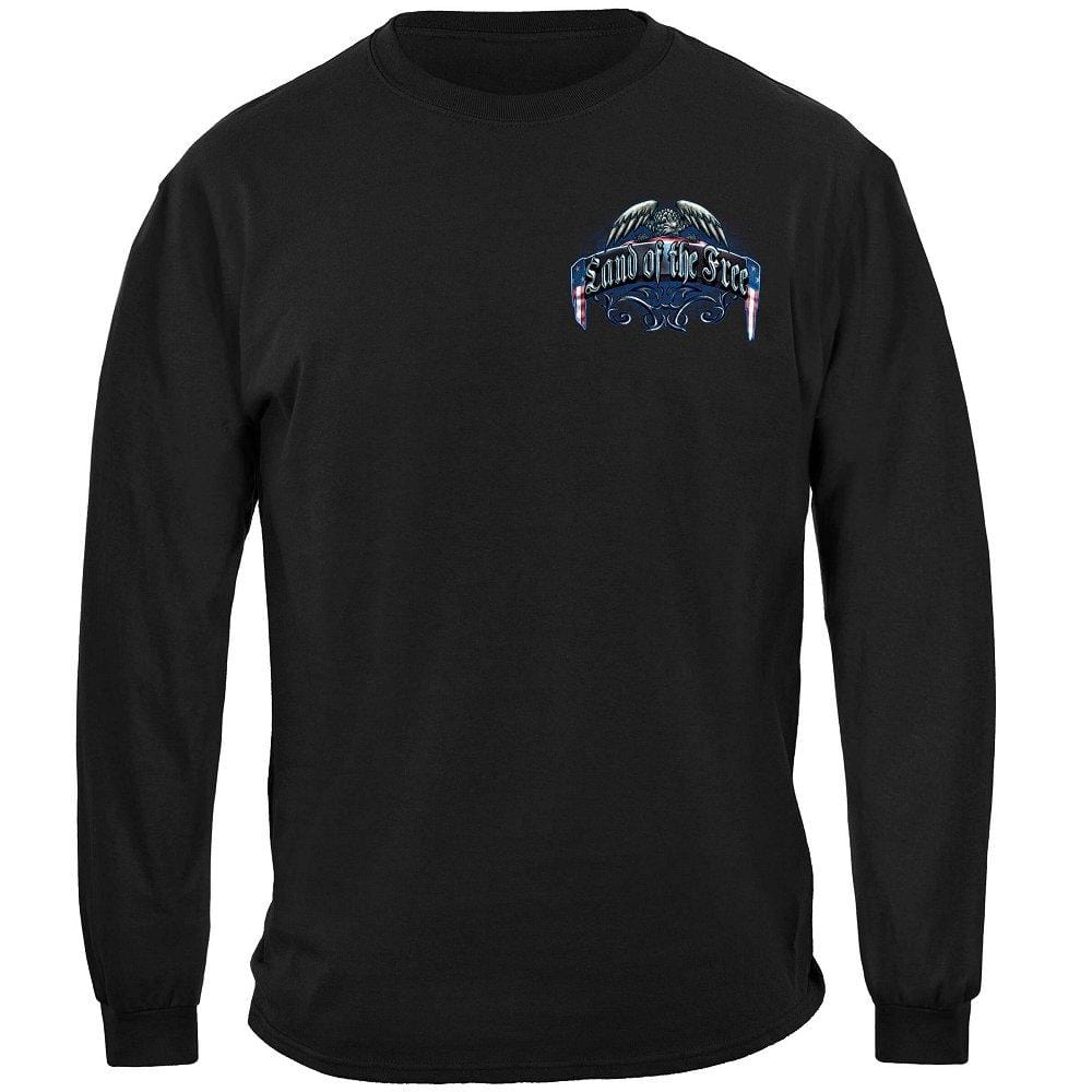Land Of The Free Wall Premium Men&#39;s Hooded Sweat Shirt