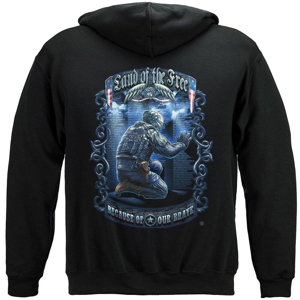 Land Of The Free Wall Premium Men&#39;s Long Sleeve