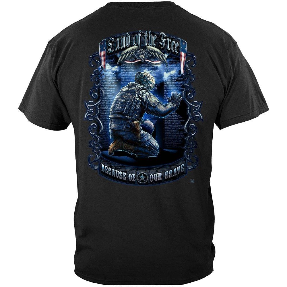 Land Of The Free Wall Premium Men&#39;s Hooded Sweat Shirt