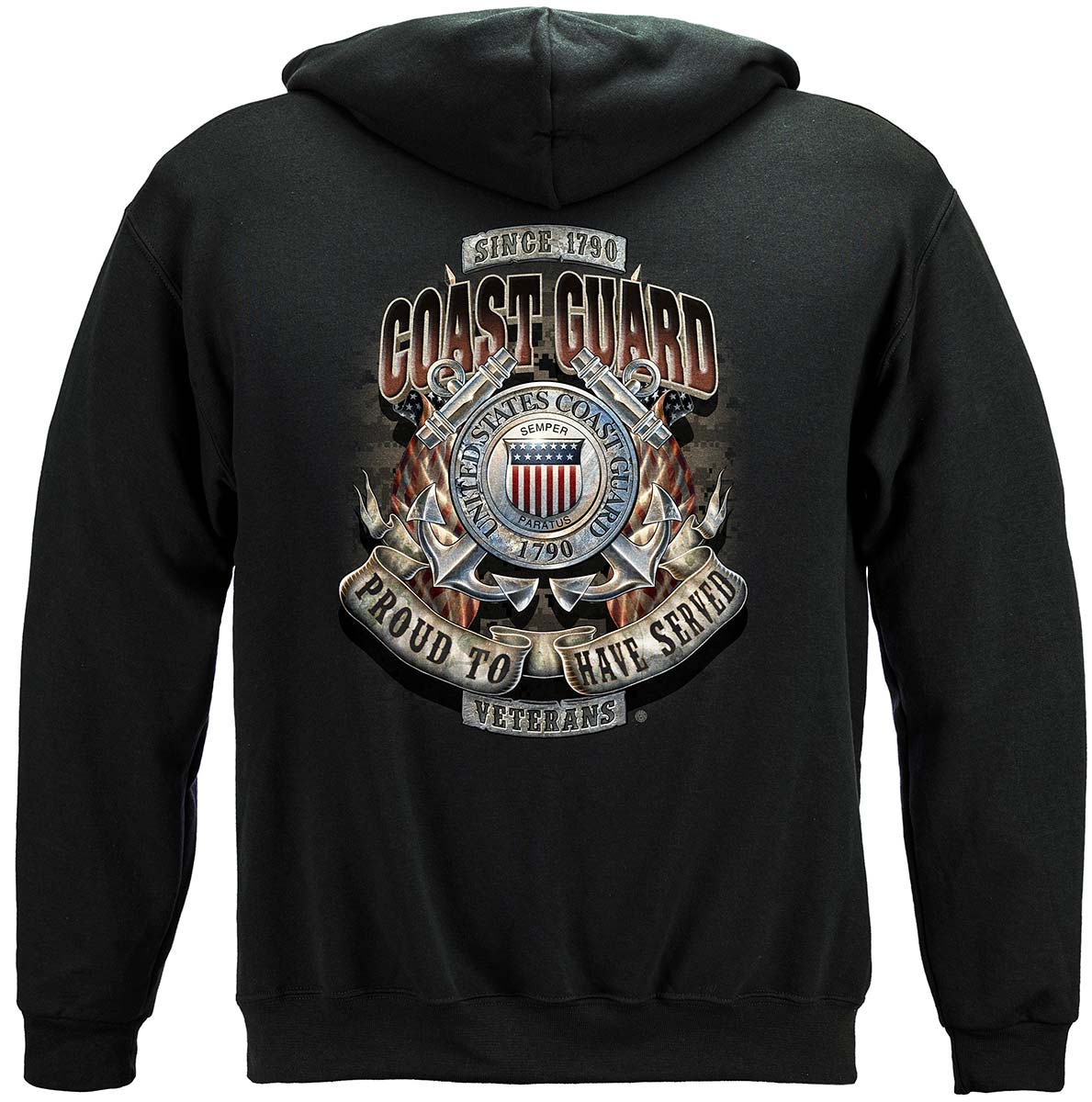 Coast Guard Proud To Have Served Premium Hooded Sweat Shirt
