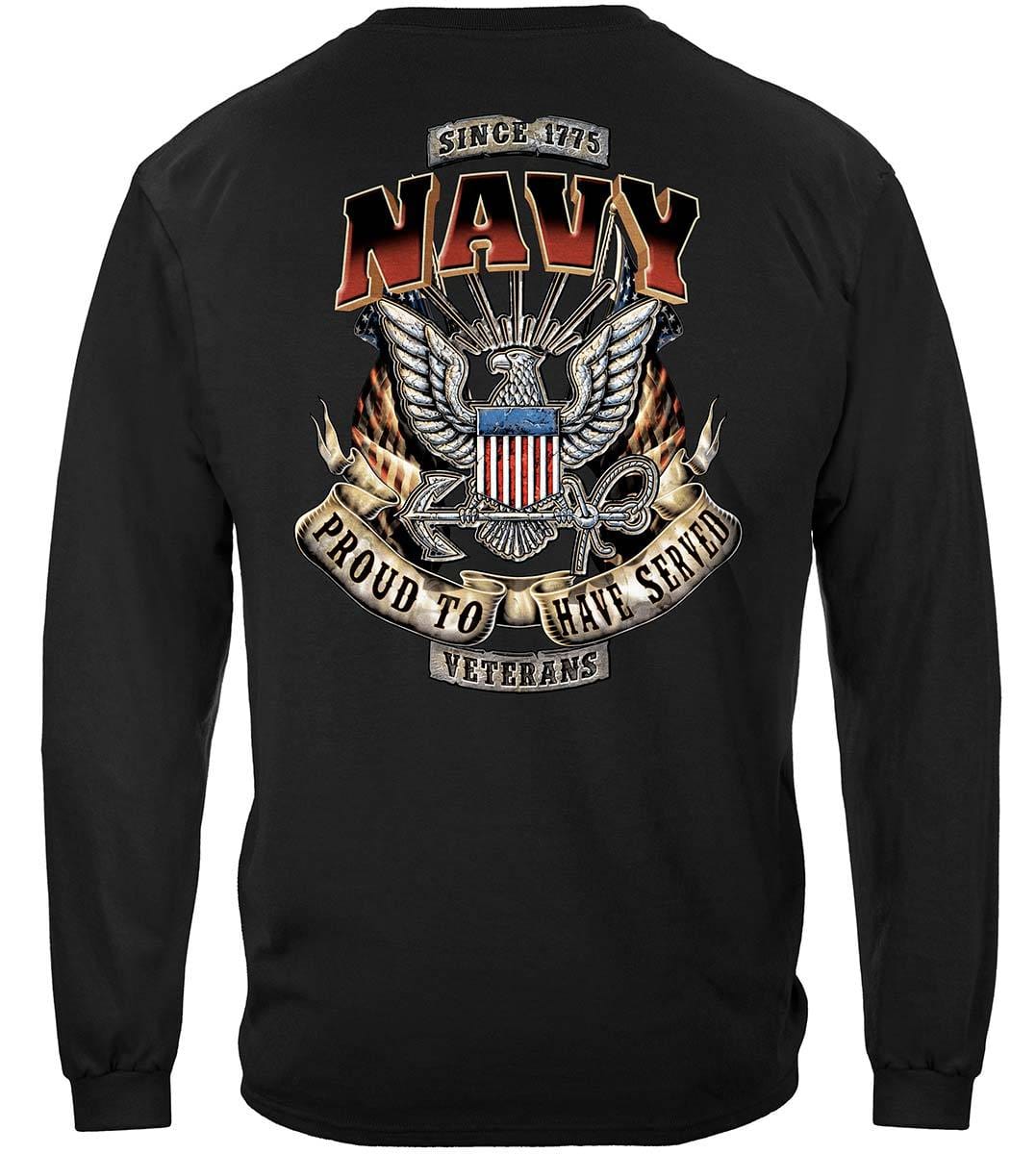 Navy Proud To Have Served Premium Hooded Sweat Shirt