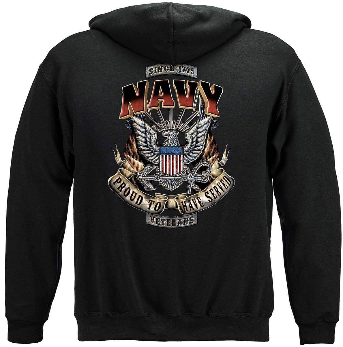 Navy Proud To Have Served Premium Hooded Sweat Shirt