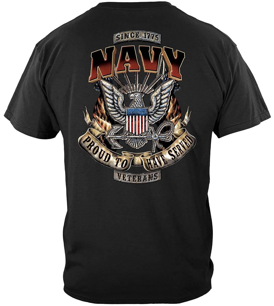 Navy Proud To Have Served Premium Hooded Sweat Shirt