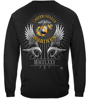 More Picture, USMC Marine Corps Founded Date 1775 Premium T-Shirt