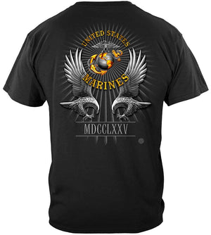 More Picture, USMC Marine Corps Founded Date 1775 Premium T-Shirt
