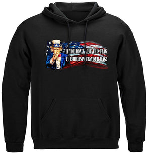More Picture, Uncle Sam Pack Your Bags Flag Design Premium Hooded Sweat Shirt
