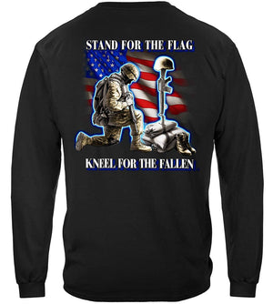 More Picture, I Stand For The Flag Kneel For The Fallen Premium Hooded Sweat Shirt