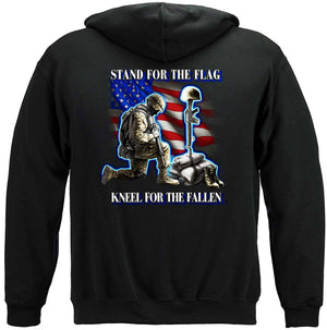 More Picture, I Stand For The Flag Kneel For The Fallen Premium Hooded Sweat Shirt