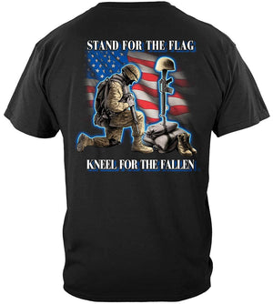 More Picture, I Stand For The Flag Kneel For The Fallen Premium Hooded Sweat Shirt