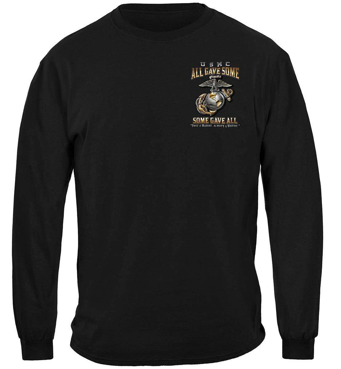 USMC Marine Corps All Gave Some Premium Hooded Sweat Shirt
