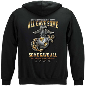 More Picture, USMC Marine Corps All Gave Some Premium Hooded Sweat Shirt