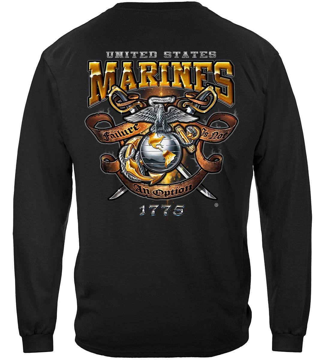 USMC Failure Is Not An Option Premium Hooded Sweat Shirt