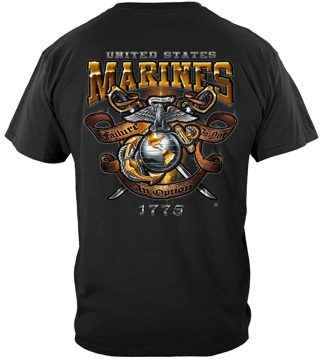 USMC Failure Is Not An Option Premium Hooded Sweat Shirt